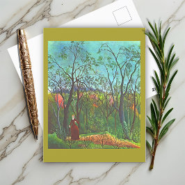 Promenaden i skogen av Henri Rousseau Vykort