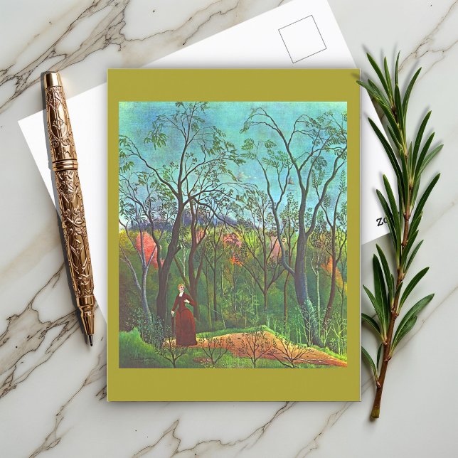 Promenaden i skogen av Henri Rousseau  Vykort (Skapare uppladdad)