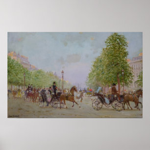 Promenaden på Champset-Elysees Poster