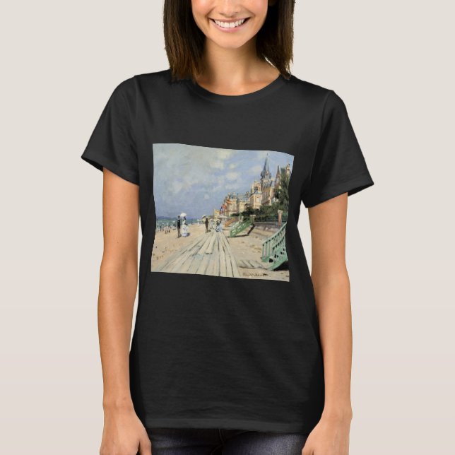 Promenaden vid Trouville av Claude Monet T Shirt (Framsida)