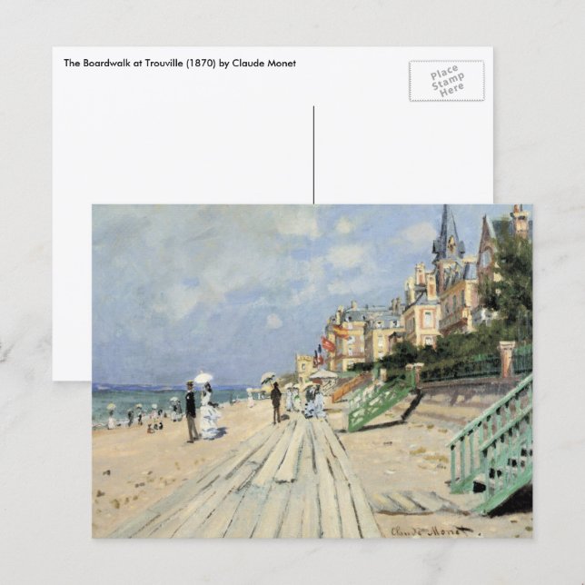 Promenaden vid Trouville av Claude Monet Vykort (Fram/baksida)