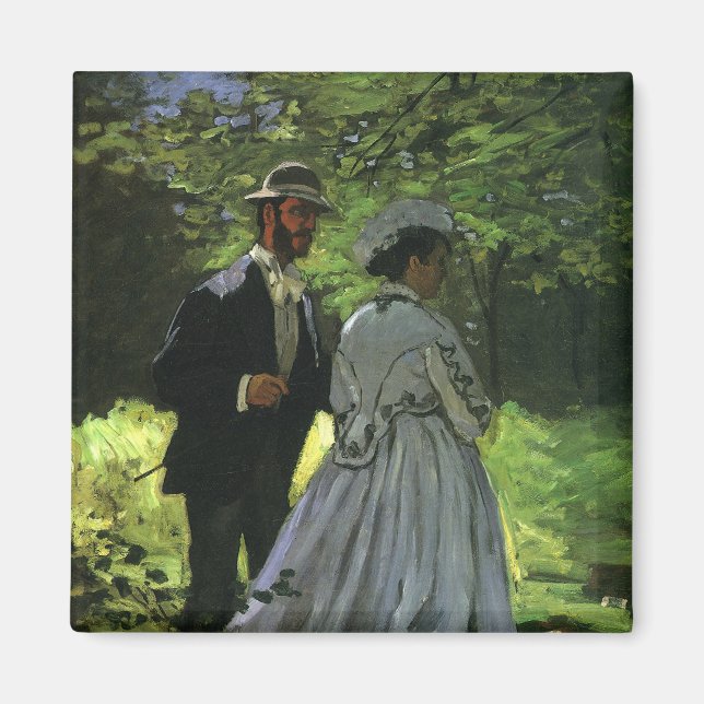 Promenaderna, även känd som Gatan av Claude Monet Magnet (Framsidan)