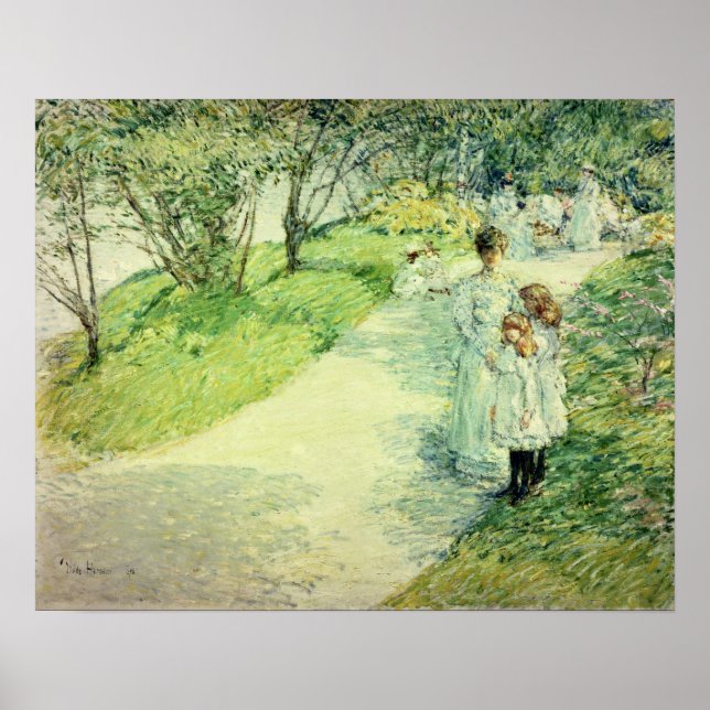 Promenaders in the trädgård, 1898 poster (Framsidan)