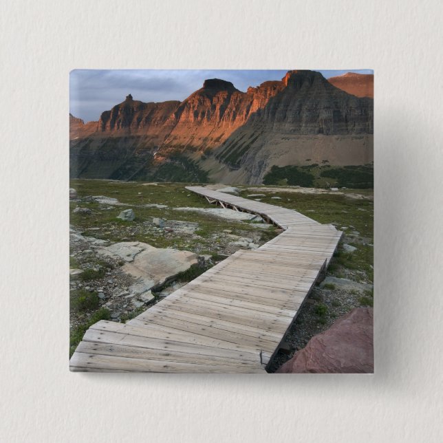 Promenadstig i Waterton Glacier International Knapp (Framsida)