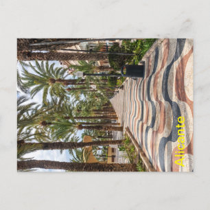 Promenasträ, Alicante, Costa Blanca, Spanien Vykort