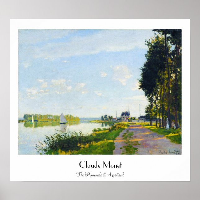 Promenastrutan i Argentina Claude Monet Poster (Framsidan)
