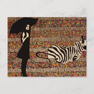 promenera i zebra vykort