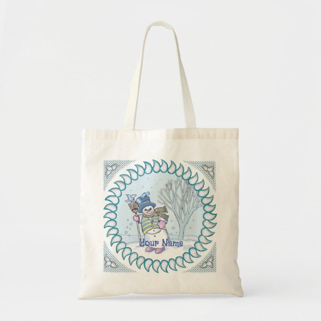 promenera Snögubbe tote bags Tygkasse (Framsidan)