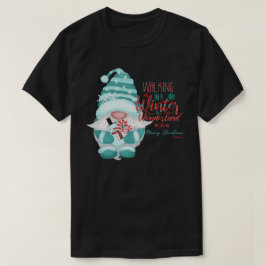 PROMENERAR I EN VINTERVÄRLD tomte jul T Shirt