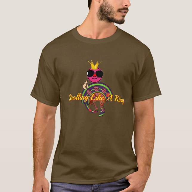 Promenerar Som en King Brown Nyhet  T Shirt (Framsida)