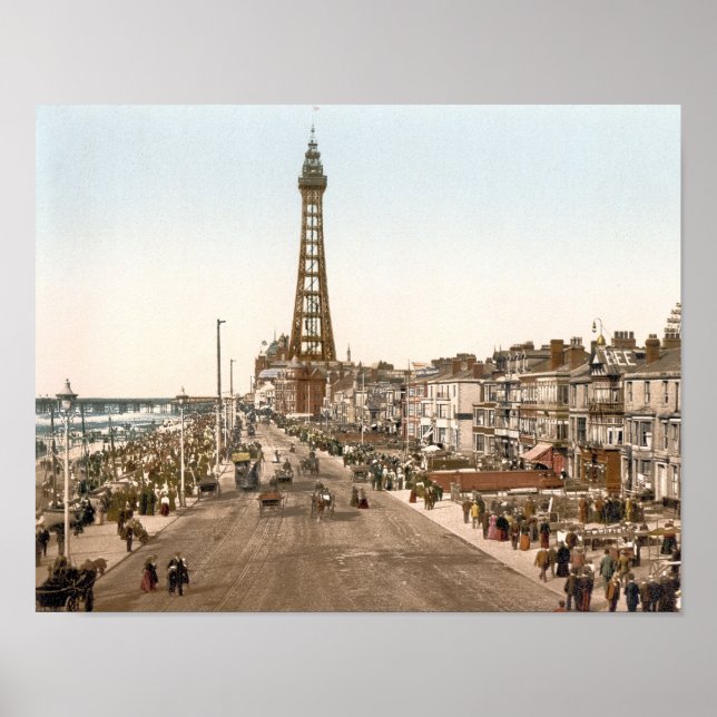 Promenmenstranden, Blackpool, England Poster (Framsidan)