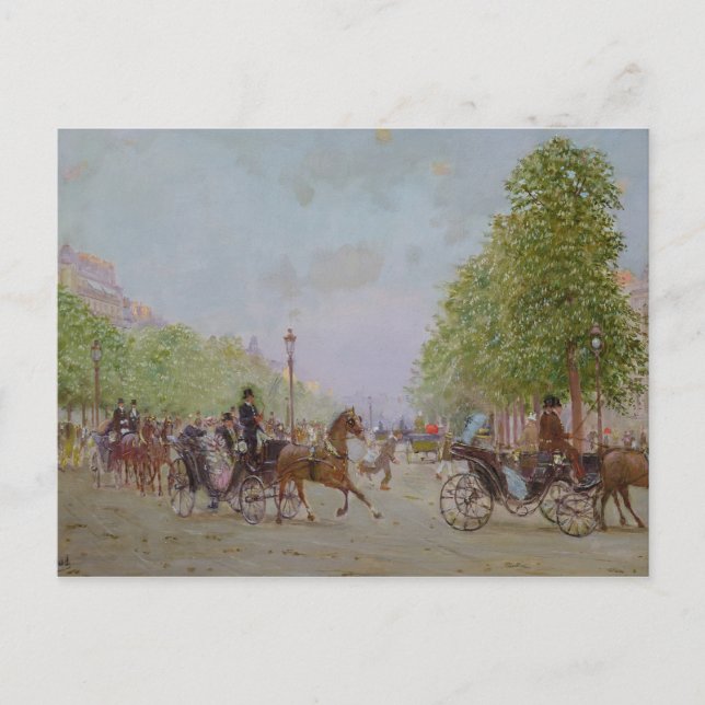 Promenstranden på Champs-Elysee Vykort (Framsida)