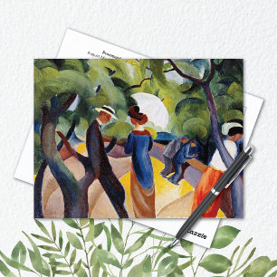 Promeny in Park August Macke Postcard Vykort