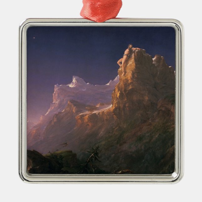 Prometheus Bound (av Thomas Cole) Julgransprydnad Metall (Framsidan)