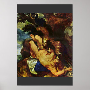 Prometheus bunden av Rubens Peter Paul Poster