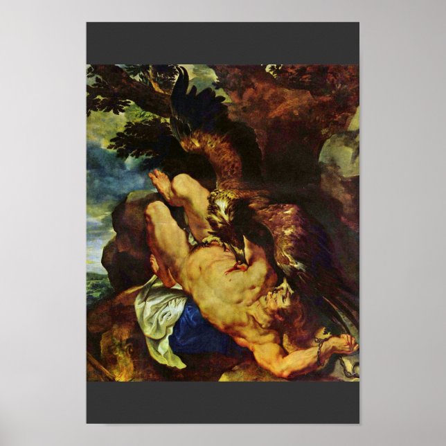 Prometheus bunden av Rubens Peter Paul Poster (Framsidan)