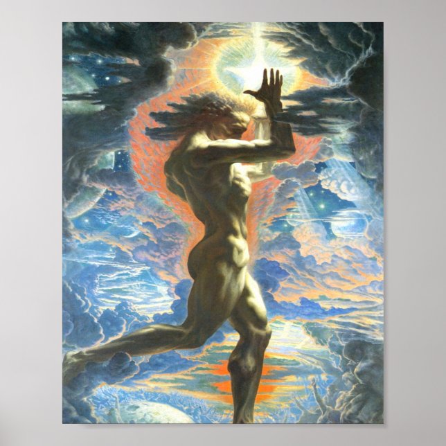 Prometheus by Jean Delville 1907 Poster (Framsidan)