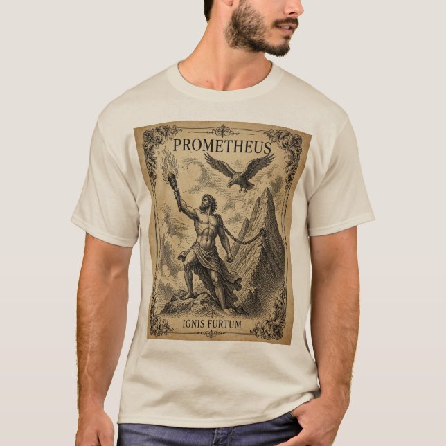 Prometheus – Grekisk mytologi T Shirt (Framsida)