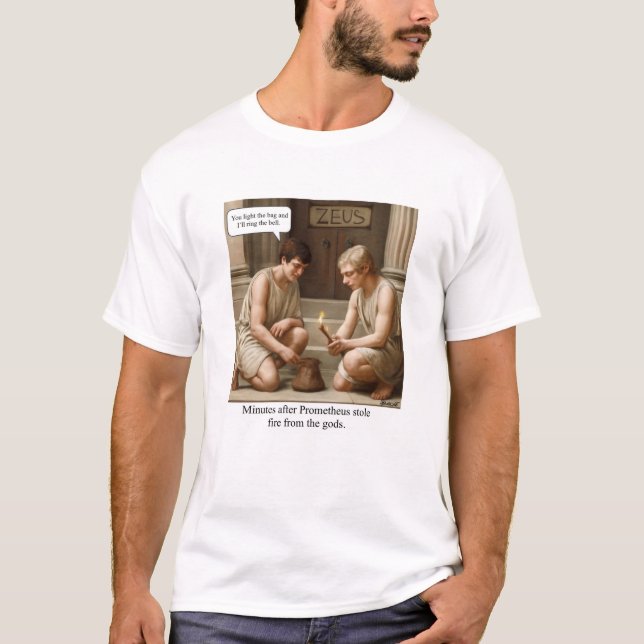 Prometheus stal eld från gudarna. t shirt (Framsida)