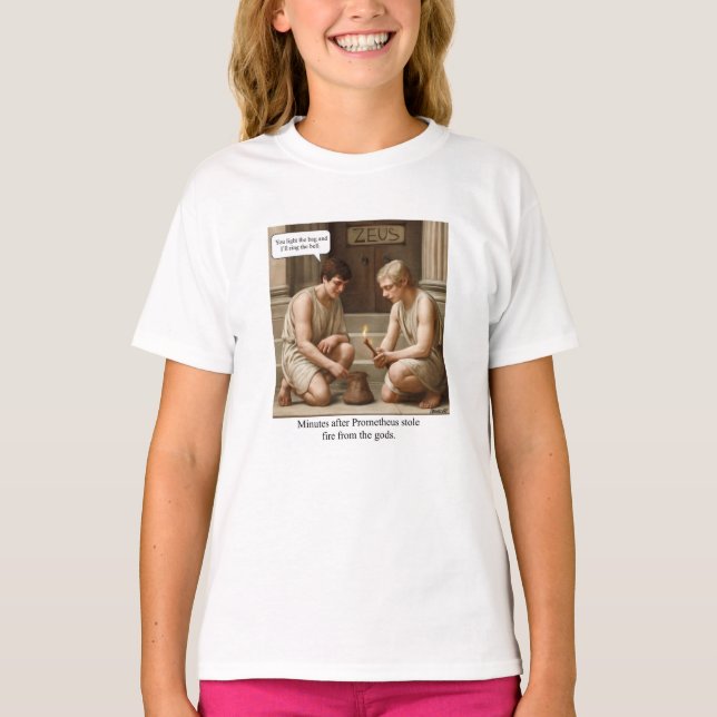 Prometheus stal eld från gudarna. t shirt (Framsida)