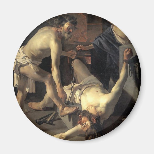Prometheus With Chached, av Dirck van Baburen Magnet (Framsidan)