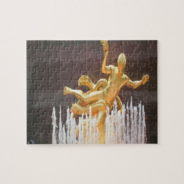 Promethus Fontän New York Pussel (Horisontell)