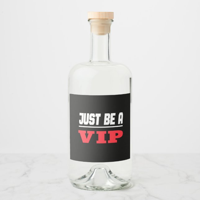 Prominent stjärna - Bara vara en VIP Spritflaskor Etikett (Framsida)