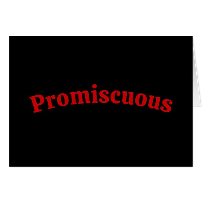 Promiskuös Hälsningskort (Framsidan Horizontal)