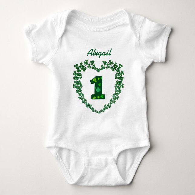 PROMO5 St patricks day Lucky 1:a födelsedag Tee (Framsida)