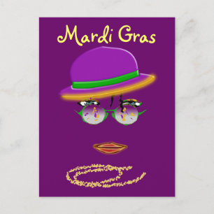 Promo Postcard Mardi Gras Party New Orleans LA Vykort