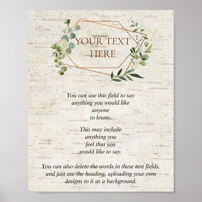 Promo Poster Copper Geometric Greenery Birch (Framsidan)