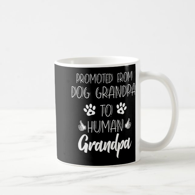 Promoted From Dog Grandpa To Human Grandpa New Gra Kaffemugg (Höger)