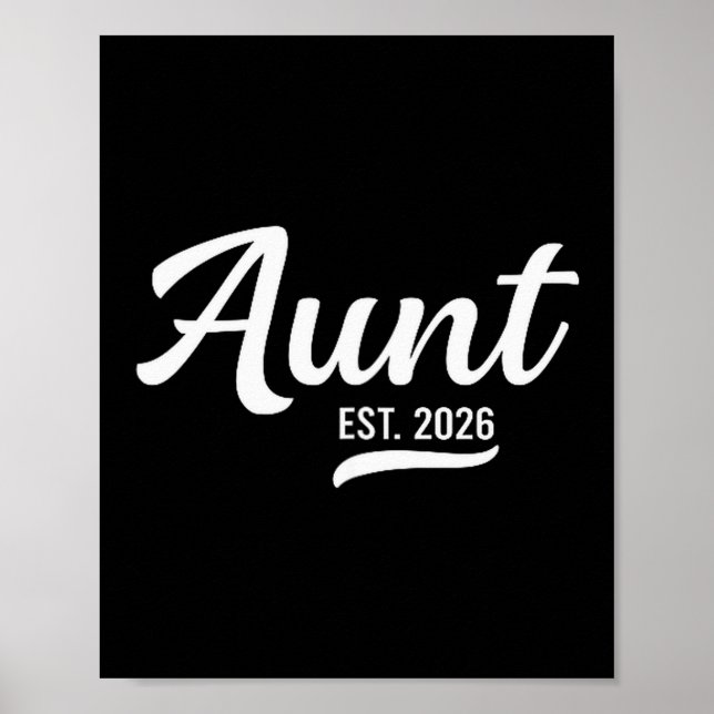 Promoted To Aunt Est. 2026 Auntie 2026 Loading New Poster (Framsidan)