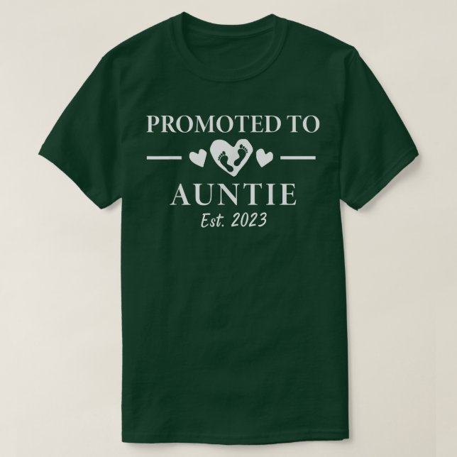 Promoted To Auntie 2023 Auntie Pregnancy Announcem T Shirt (Design framsida)