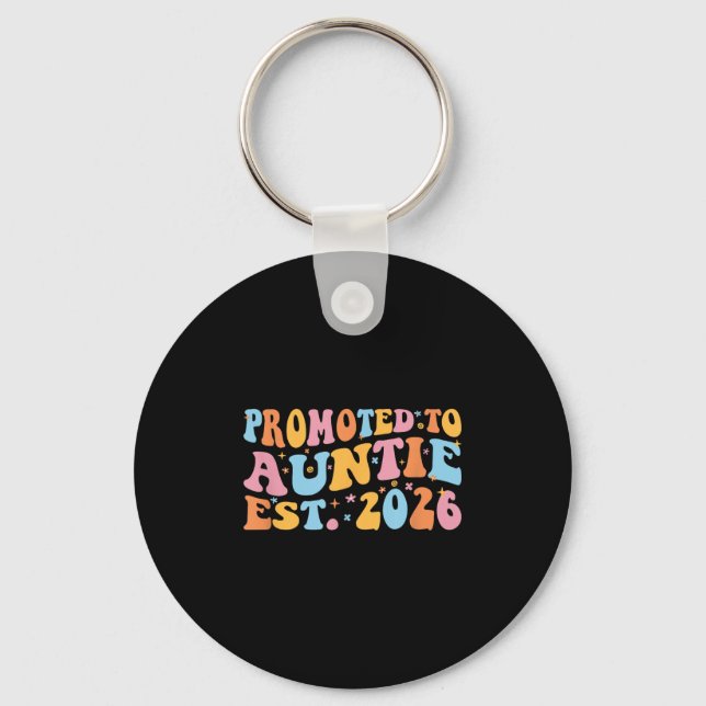 Promoted To Auntie 2026 Future Soon To Be New Aunt Nyckelring (Framsida)