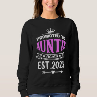 Promoted To Auntie Again 2023 Soon To Be Auntie Pr T Shirt