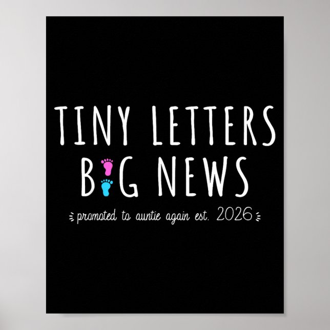 Promoted To Auntie Again 2026-2nd Baby Announcemen Poster (Framsidan)