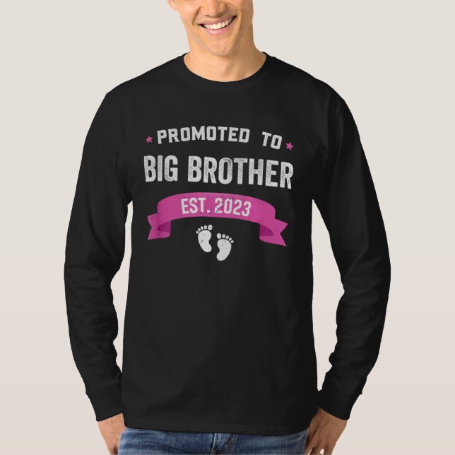 Promoted To Big Brother 2023 To Be Pregnancy Annou T Shirt (Framsida)