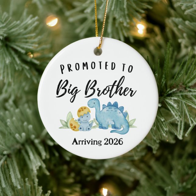 Promoted to Big Brother Dinosaur  Julgransprydnad Keramik (Träd)