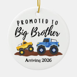 Promoted to Big Brother Dump Truck Julgransprydnad Keramik