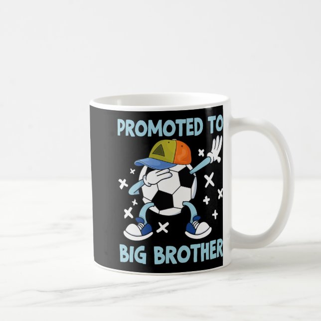 Promoted To Big Brother Soccer Design  Kaffemugg (Höger)
