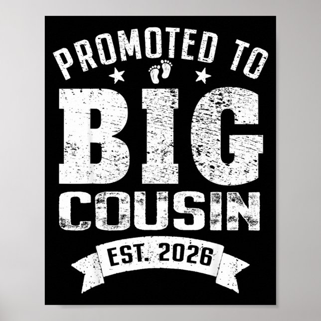 Promoted To Big Cousin 2026 Cool Cousin Baby Annou Poster (Framsidan)