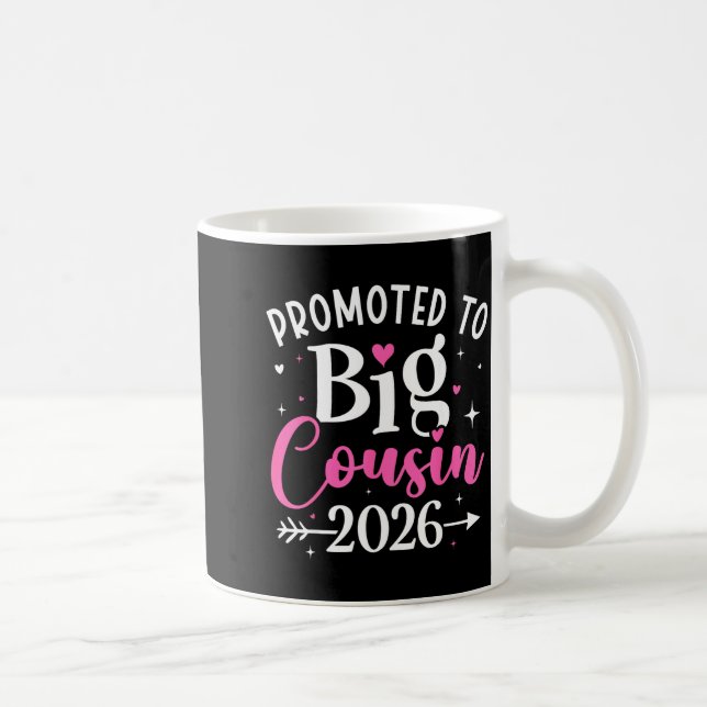 Promoted To Big Cousin 2026 Cousin Baby Announceme Kaffemugg (Höger)