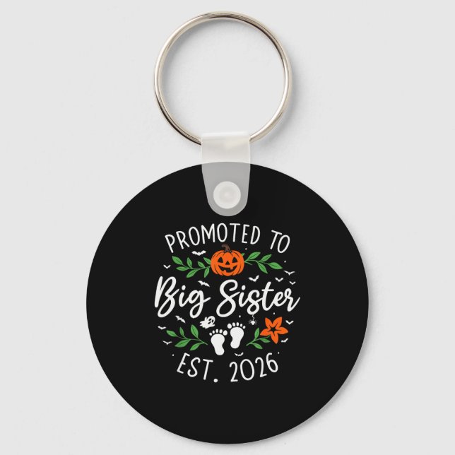 Promoted To Big Sister 2026 Pregnancy Announcement Nyckelring (Framsida)