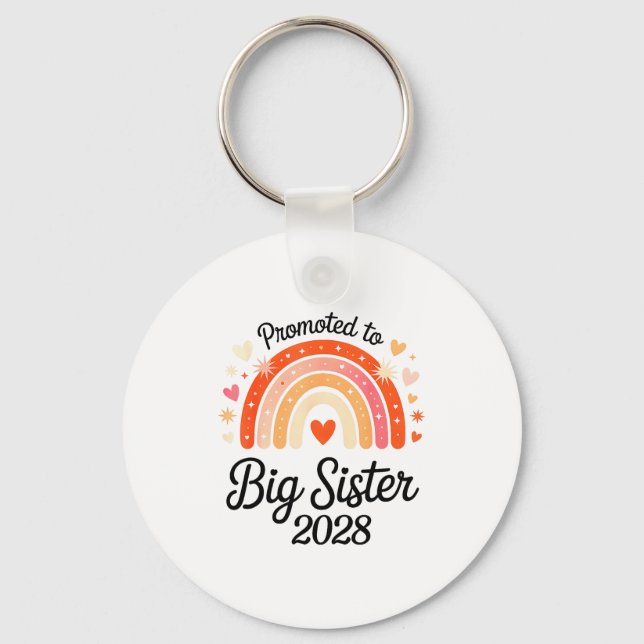 Promoted To Big Sister 2028 New Baby Pregnancy Ann Nyckelring (Framsida)