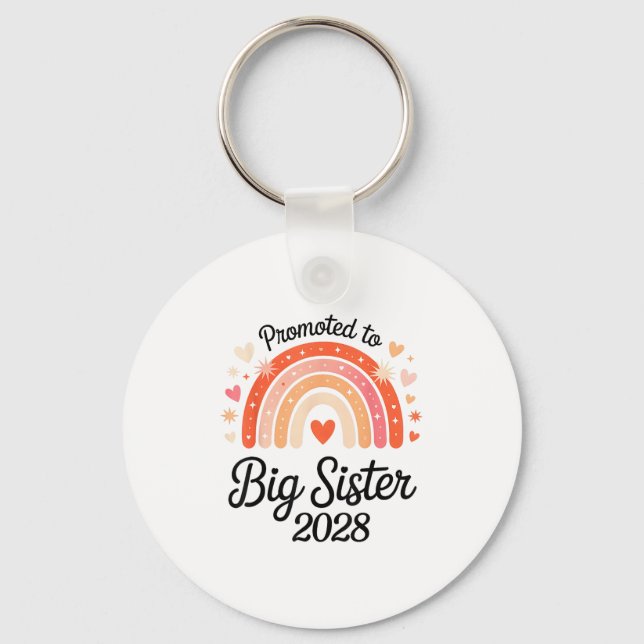 Promoted To Big Sister 2028 New Baby Pregnancy Ann Nyckelring (Framsida)