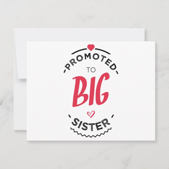 Promoted to big sister kort (Framsida)