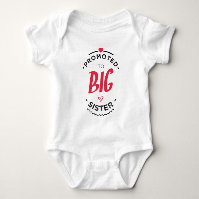 Promoted to big sister t shirt (Framsida)
