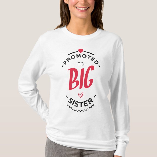 Promoted to big sister t shirt (Framsida)