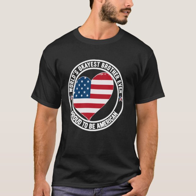 Promoted To Bro Best American Boy Kid World Okayes T Shirt (Framsida)